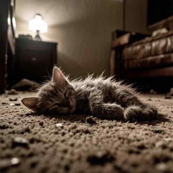 Моя кошка🐱 спит там, куда только что упала